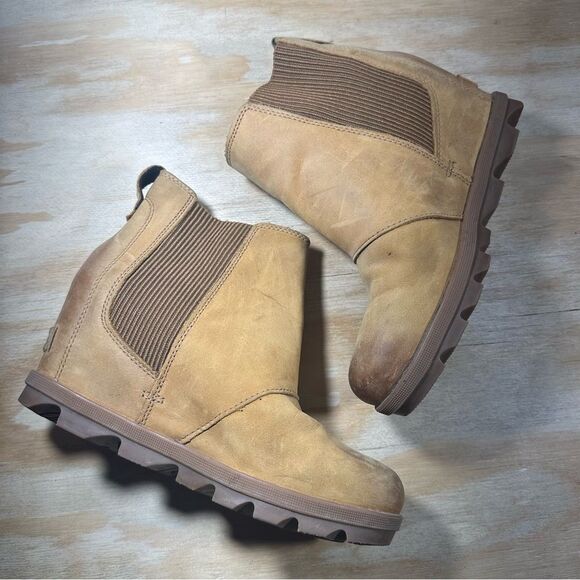 Sorel Tan Ankle Booties Women’s Size 8 - Picture 3 of 8